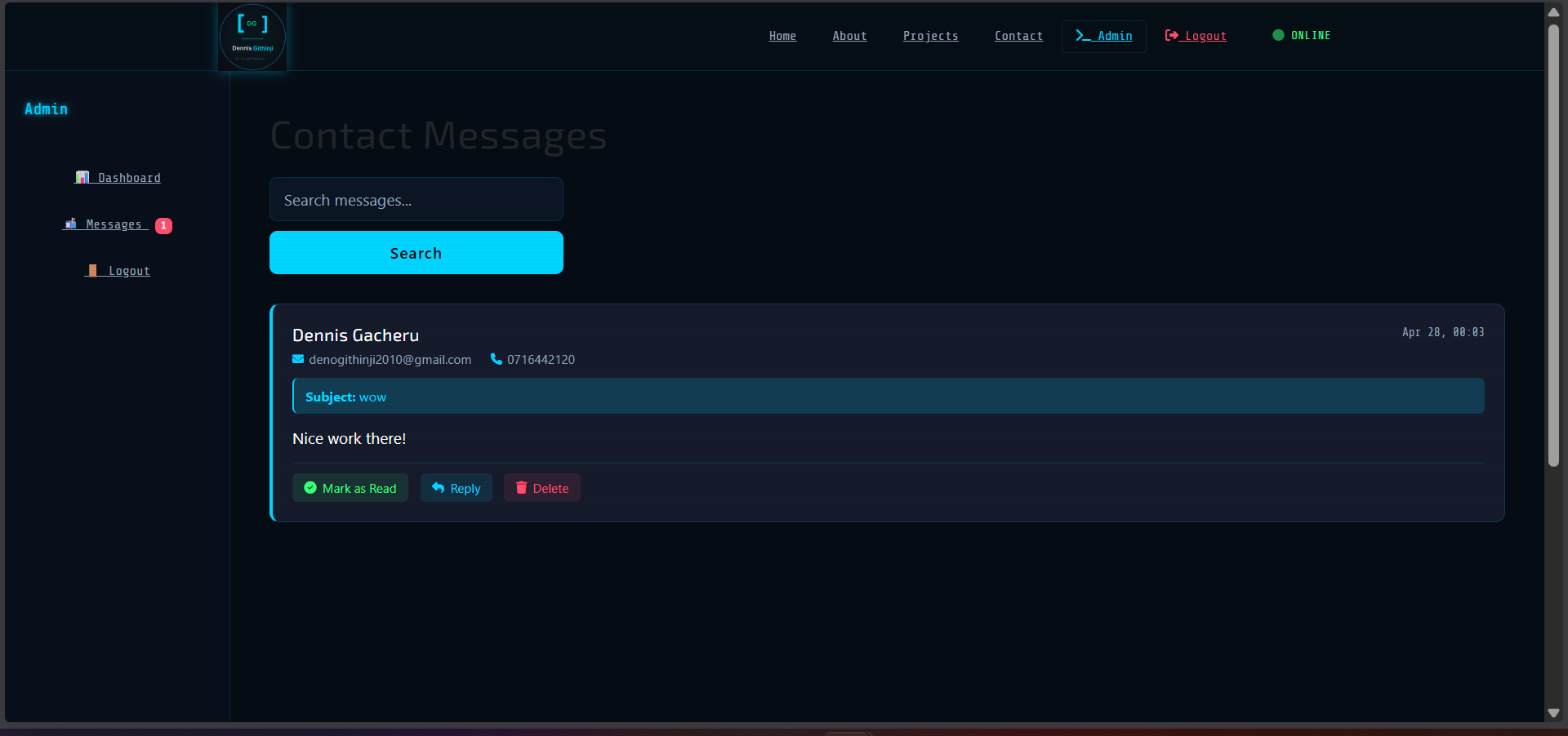 Project screenshot